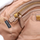 Miu Miu Matelasse Hand Bag Leather 2way Pink Gold Auth 188853-25