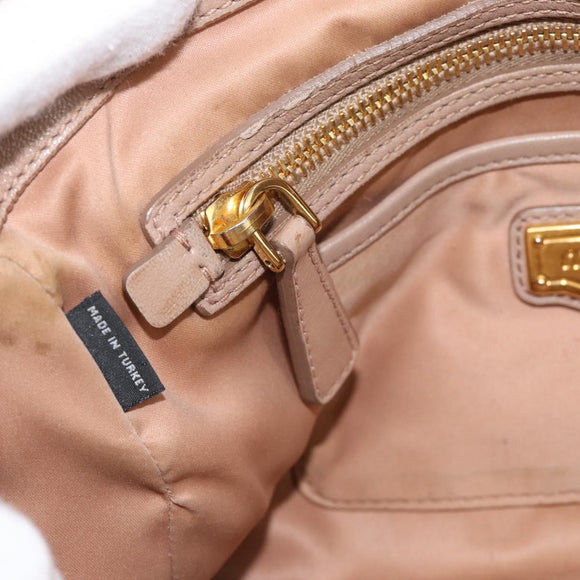 Miu Miu Matelasse Hand Bag Leather 2way Pink Gold Auth 188853