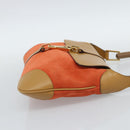 GUCCI Bamboo Shoulder Bag Suede Brown Gold Auth 188854V-5