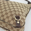 GUCCI GG Canvas Abbey Shoulder Bag Beige Gold 130737 Auth 188855V-8