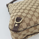 GUCCI GG Canvas Abbey Shoulder Bag Beige Gold 130737 Auth 188855V-17
