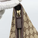 GUCCI GG Canvas Abbey Shoulder Bag Beige Gold 130737 Auth 188855V-9