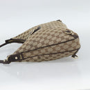 GUCCI GG Canvas Abbey Shoulder Bag Beige Gold 130737 Auth 188855V-3