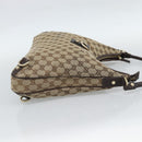 GUCCI GG Canvas Abbey Shoulder Bag Beige Gold 130737 Auth 188855V-4