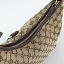GUCCI GG Canvas Abbey Shoulder Bag Beige Gold 130737 Auth 188855V-6