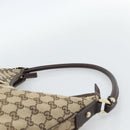 GUCCI GG Canvas Abbey Shoulder Bag Beige Gold 130737 Auth 188855V-14
