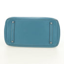 HERMES Birkin 35 Hand Bag Taurillon Leather Light Blue Silver Auth 188857SM-6