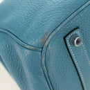 HERMES Birkin 35 Hand Bag Taurillon Leather Light Blue Silver Auth 188857SM-16