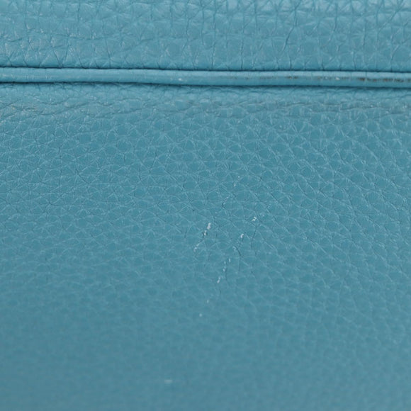 HERMES Birkin 35 Hand Bag Taurillon Leather Light Blue Silver Auth 188857SM