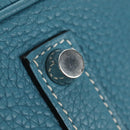 HERMES Birkin 35 Hand Bag Taurillon Leather Light Blue Silver Auth 188857SM-21