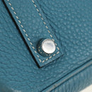 HERMES Birkin 35 Hand Bag Taurillon Leather Light Blue Silver Auth 188857SM-24