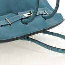HERMES Birkin 35 Hand Bag Taurillon Leather Light Blue Silver Auth 188857SM-14