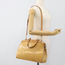 LOUIS VUITTON Vernis Blair MM Hand Bag 2way Rose Flow Lantern M91621 Auth 188859-29