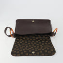 SAINT LAURENT Shoulder Bag Leather Brown Gold Auth 188860-17