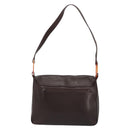 SAINT LAURENT Shoulder Bag Leather Brown Gold Auth 188860-2