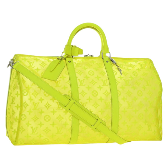 LOUIS VUITTON See Through Keepall Bandouliere 50 Bag Yellow M55380 Auth 188862SAM