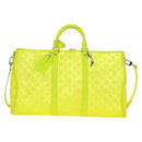 LOUIS VUITTON See Through Keepall Bandouliere 50 Bag Yellow M55380 Auth 188862SAM-13