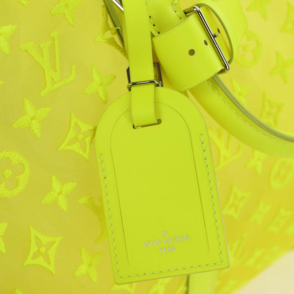 LOUIS VUITTON See Through Keepall Bandouliere 50 Bag Yellow M55380 Auth 188862SAM