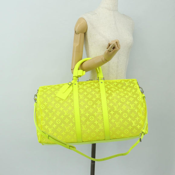 LOUIS VUITTON See Through Keepall Bandouliere 50 Bag Yellow M55380 Auth 188862SAM