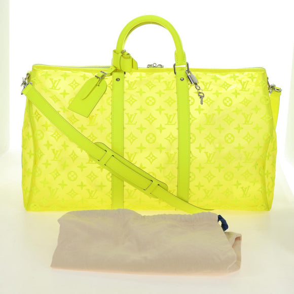 LOUIS VUITTON See Through Keepall Bandouliere 50 Bag Yellow M55380 Auth 188862SAM