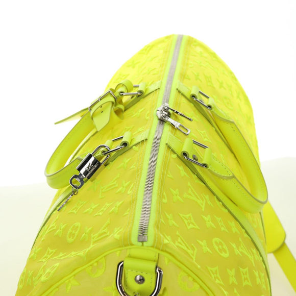 LOUIS VUITTON See Through Keepall Bandouliere 50 Bag Yellow M55380 Auth 188862SAM