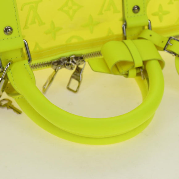 LOUIS VUITTON See Through Keepall Bandouliere 50 Bag Yellow M55380 Auth 188862SAM