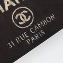 CHANEL Chain Shoulder Bag Canvas Black Silver CC Auth 188864-14