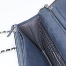 CHANEL Chain Shoulder Bag Canvas Black Silver CC Auth 188864-19