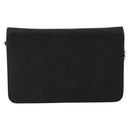 CHANEL Chain Shoulder Bag Canvas Black Silver CC Auth 188864-3