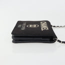 CHANEL Chain Shoulder Bag Canvas Black Silver CC Auth 188864-4