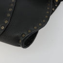 CELINE Shoulder Bag Leather Black Auth 188867V-8