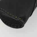 CELINE Shoulder Bag Leather Black Auth 188867V-17