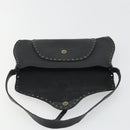 CELINE Shoulder Bag Leather Black Auth 188867V-9