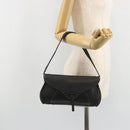 CELINE Shoulder Bag Leather Black Auth 188867V-24