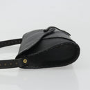 CELINE Shoulder Bag Leather Black Auth 188867V-4