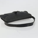 CELINE Shoulder Bag Leather Black Auth 188867V-7