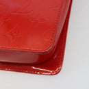 LOUIS VUITTON Monogram Vernis Motto Accessory Pouch Red M91137 LV Auth 188868-17