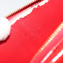 LOUIS VUITTON Monogram Vernis Motto Accessory Pouch Red M91137 LV Auth 188868-20