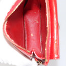 LOUIS VUITTON Monogram Vernis Motto Accessory Pouch Red M91137 LV Auth 188868-9