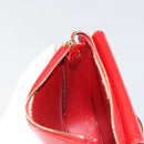 LOUIS VUITTON Monogram Vernis Motto Accessory Pouch Red M91137 LV Auth 188868-21