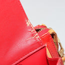 LOUIS VUITTON Monogram Vernis Motto Accessory Pouch Red M91137 LV Auth 188868-11