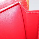 LOUIS VUITTON Monogram Vernis Motto Accessory Pouch Red M91137 LV Auth 188868-12