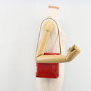 LOUIS VUITTON Monogram Vernis Motto Accessory Pouch Red M91137 LV Auth 188868-24