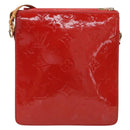 LOUIS VUITTON Monogram Vernis Motto Accessory Pouch Red M91137 LV Auth 188868-2