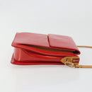 LOUIS VUITTON Monogram Vernis Motto Accessory Pouch Red M91137 LV Auth 188868-3