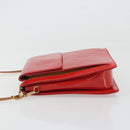 LOUIS VUITTON Monogram Vernis Motto Accessory Pouch Red M91137 LV Auth 188868-4
