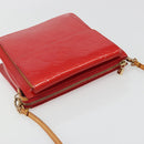 LOUIS VUITTON Monogram Vernis Motto Accessory Pouch Red M91137 LV Auth 188868-6