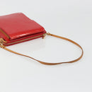 LOUIS VUITTON Monogram Vernis Motto Accessory Pouch Red M91137 LV Auth 188868-7