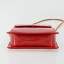 LOUIS VUITTON Monogram Vernis Motto Accessory Pouch Red M91137 LV Auth 188868-5