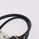 MCM Vicetos Logogram Boston Bag PVC Leather 2way White Gold Auth 188869-8